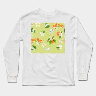 Hand painted orange blossom pattern design Long Sleeve T-Shirt